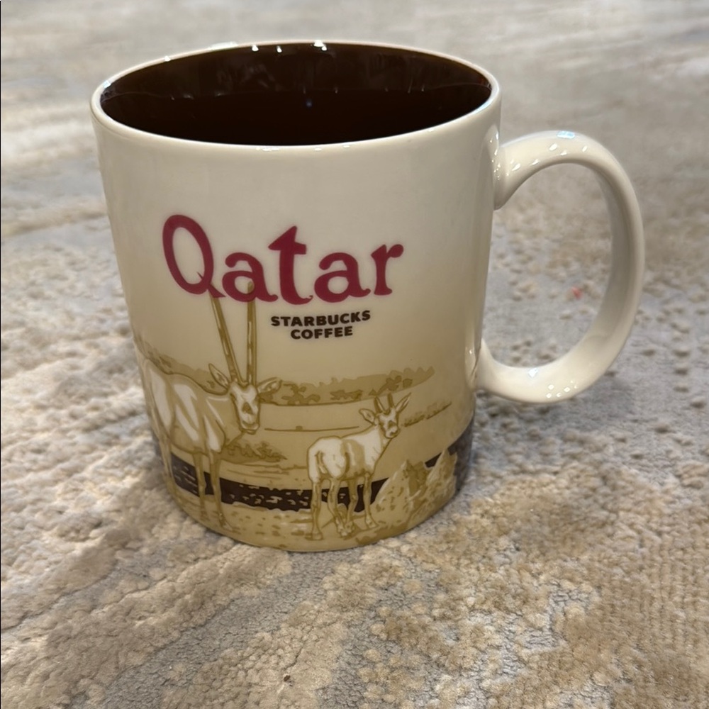 Starbucks Qatar global collection coffee mug 16 oz 2014 EUC